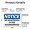Signmission No Solicitation In This Neighborhood OSHA Notice Sign, Plastic, 10in W x 7in L, 2PK OS-2PACK-NS-P-710-L-14815 - alternate 6